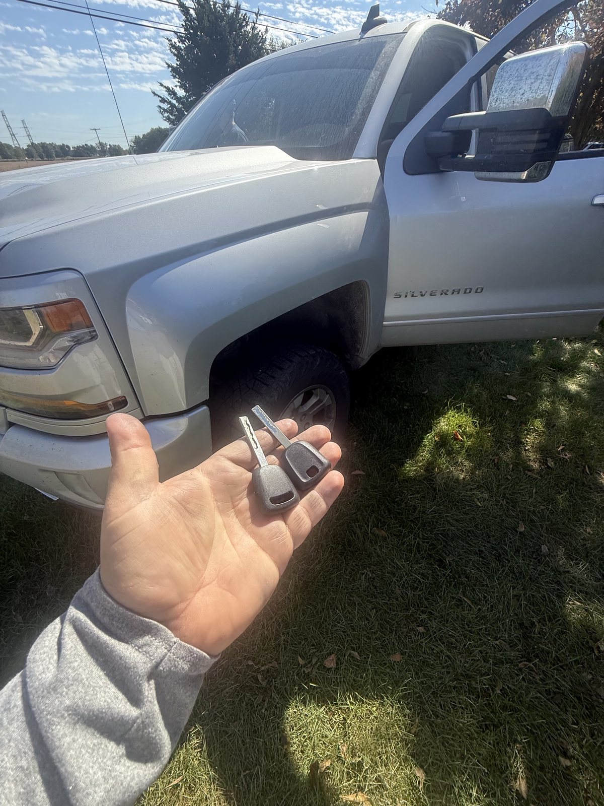 Two new Chevrolet Silverado keys made in Taylor after all keys were lost